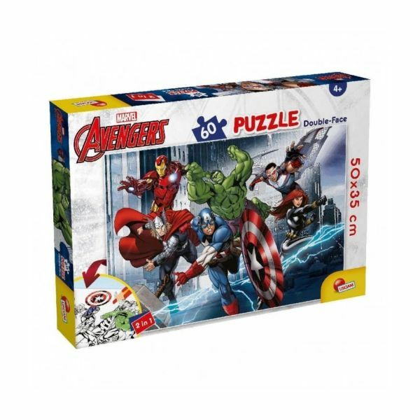 SLAGALICA LISCIANI 60PCS MARVEL AVENGERS 2 U 1 SLOZI I OBOJI 99696 52234 