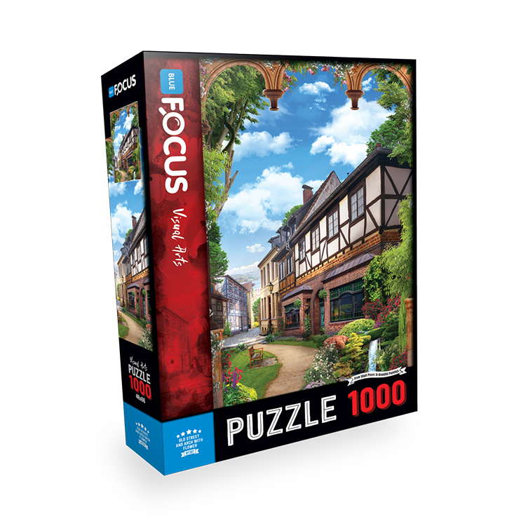 PUZZLE 1000 PCS OLD STREET AND ARCH FLOWER