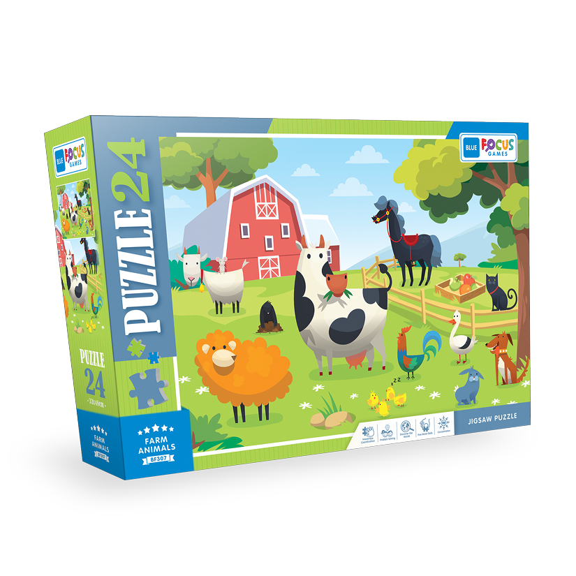 PUZZLE 24 PCS FARM ANIMALS BF307