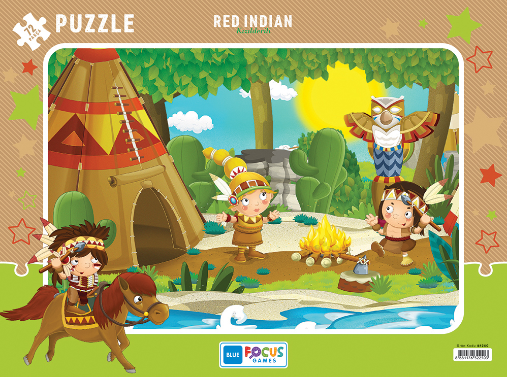 PUZZLE 72PCS RED INDIAN BF250