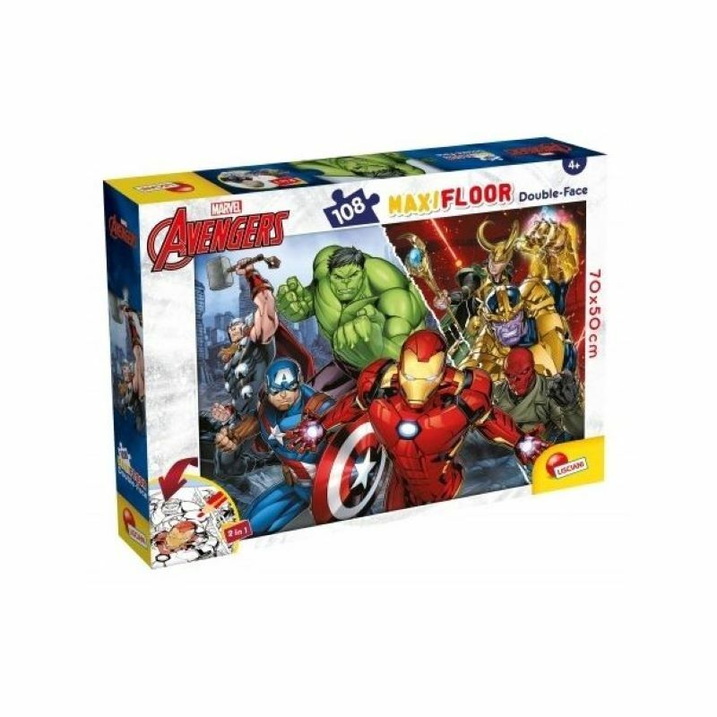 SLAGALICA LISCIANI 108PCS MAXI MARVEL AVENGERS 2U1 SLOZI I OBOJI 99771 52241 