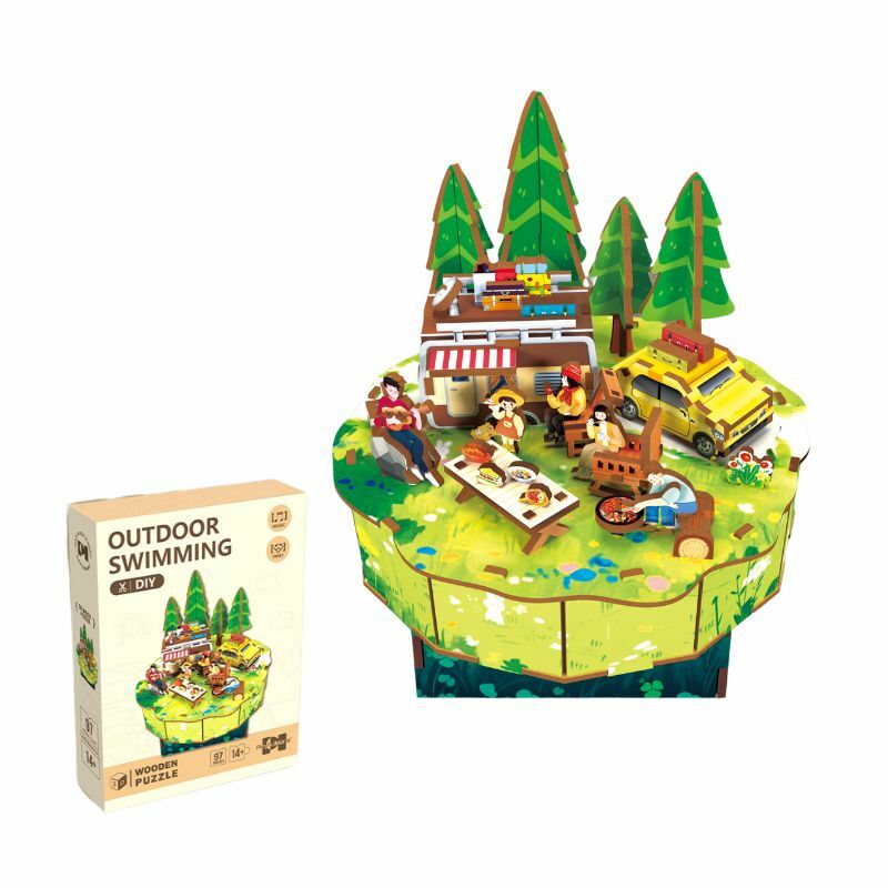 DRVENE MUZICKE PUZZLE 3D TRAVEL OUTSIDE 68055