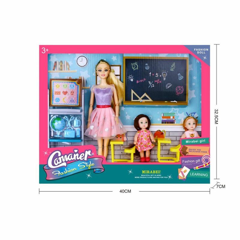 LUTKA UCITELJICA SA DODACIMA I LUTKICAMA 02090