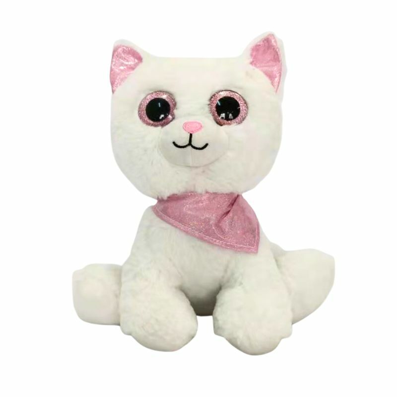 PLIŠANA MACKA 27CM BELA 29AF040-25