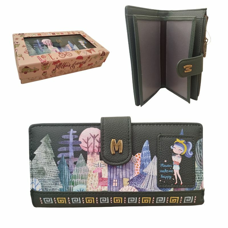 ZENSKI NOVCANIK 6 MASLINASTO ZELENI