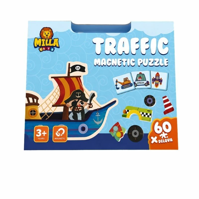 MAGNETNE PUZZLE VOZILA 60 PCS